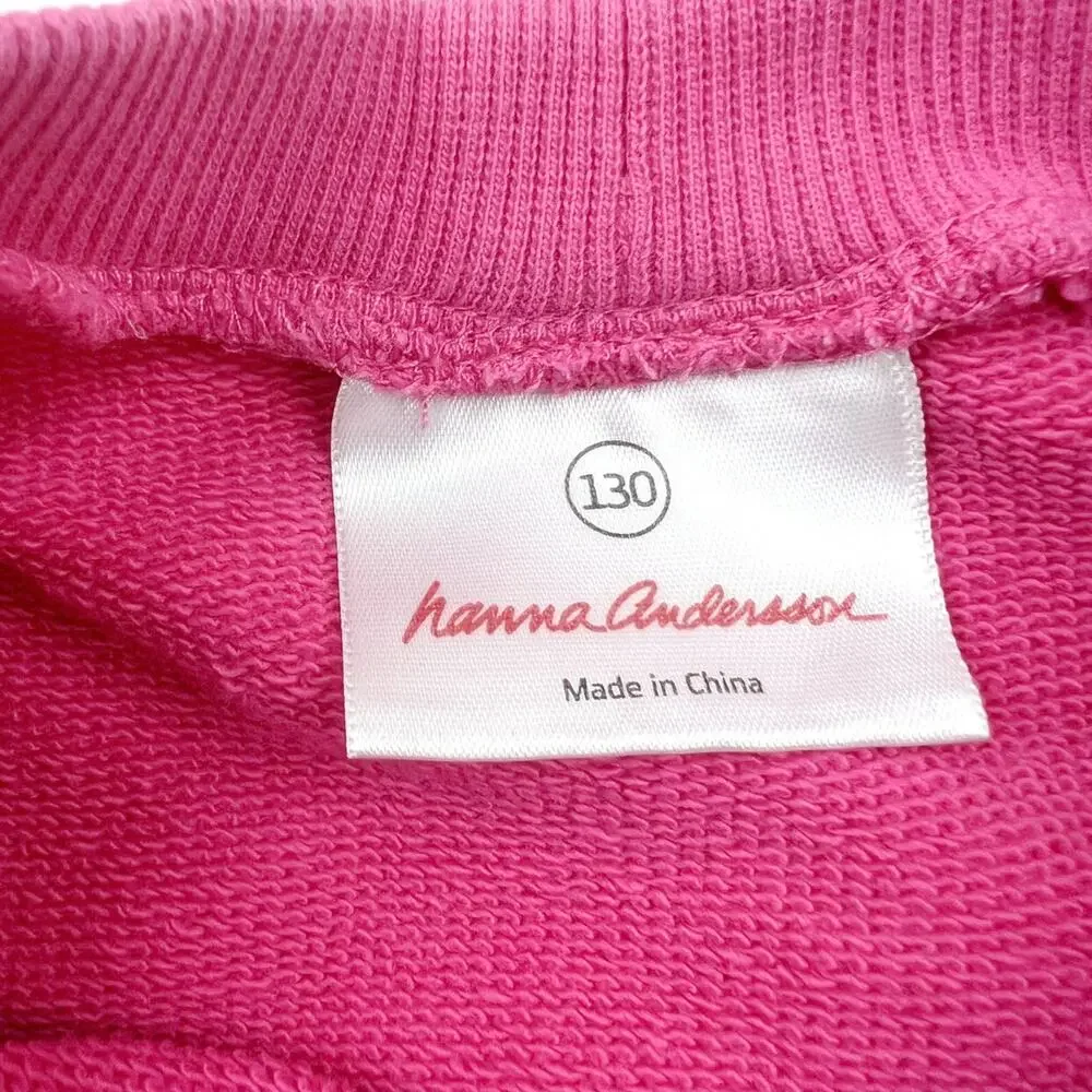 Hanna Andersson Pear Appliqué Pink Sweatshirt